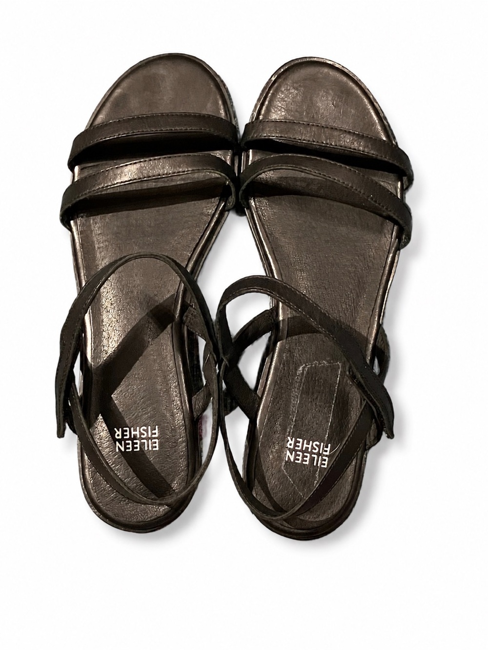 Eileen Fisher Cahill Leather Strappy Sandals Size 10 – New